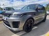 USED 2022 18 LAND ROVER RANGE ROVER SPORT 5.0 P575 V8 SVR Carbon Edition SUV 5dr Petrol Auto 4WD Euro 6 (s/s) (575 ps)  * HUGE SPEC LIST * CARBON EXTERIOR PACK * SLIDING PANORMAIC SUNROOF * CARBON INTERIOR TRIM * HEATED + COOLED FRONT + REAR WINDSOR LEATHER * 22