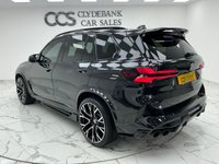 USED 2022 72 BMW X5 M 4.4i V8 Competition SUV 5dr Petrol Auto xDrive Euro 6 (s/s) (625 ps) Finished In Black Sapphire, This X5M Comes With The Comfort Plus Package Which Includes Four Zone Climate Control, Heated Rear Seats, Massage Seats & Soft Close Doors. The X5M Also Contains The Technology Plus Package That Comprises The Heads Up Display, Driving Assistant Pro & Parking Assistant Plus. Bowers And Wilkins Diamond Surround Sound System, Sky Lounge Glass Panoramic Roof, BMW Visibility Package, Heated And Cooled Memory Seats, 2 Keys, Service History, 12 Months MOT, 3 Months Warranty.