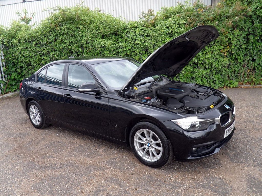 USED 2017 66 BMW 3 SERIES 2.0 330e 7.6kWh SE Saloon 4dr Petrol Plug-in Hybrid Auto Euro 6 (s/s) (252 ps) Black Sapphire - Dakota Leather