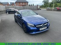 USED 2018 18 MERCEDES-BENZ C-CLASS 2.0 C220d AMG Line (Premium) Coupe 2dr Diesel G-Tronic+ Euro 6 (s/s) (194 ps) 12 MONTH' S WARRANTY, high spec