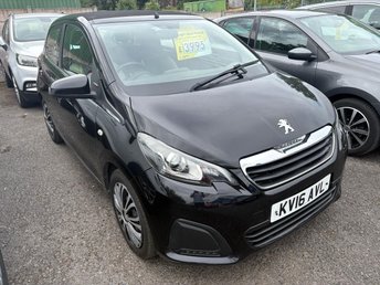 2016 PEUGEOT 108 1.0 Active Top! 5dr Petrol Manual Euro 6 (68 ps) &pound;3990.00