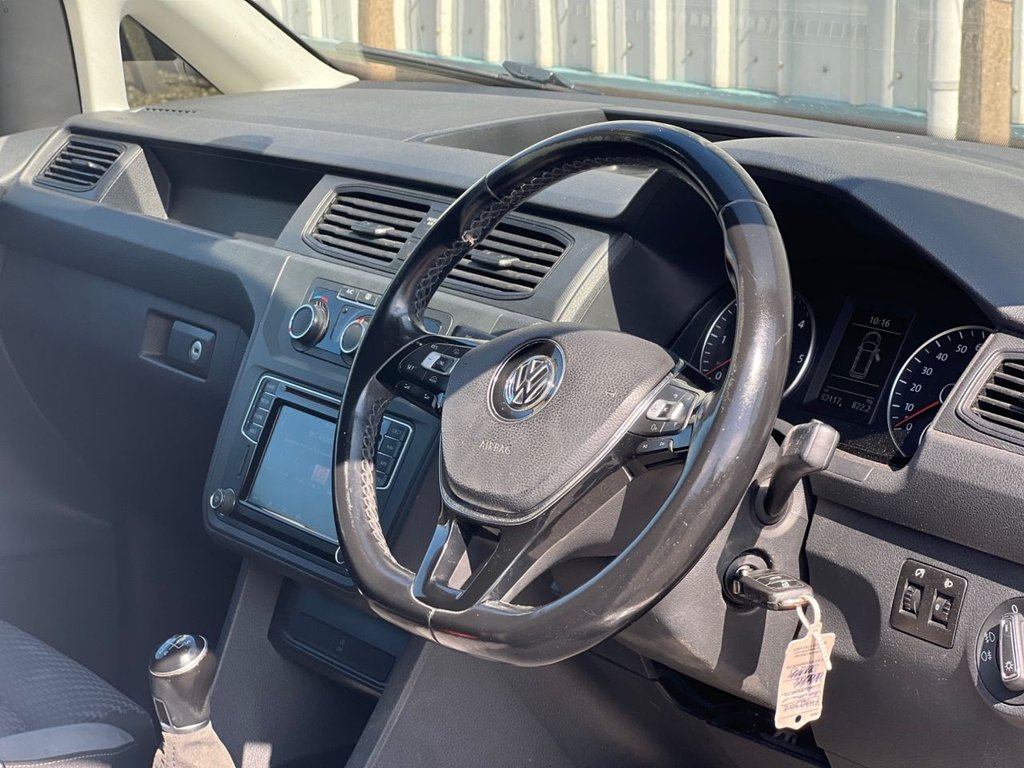 USED 2018 18 VOLKSWAGEN CADDY 2.0 TDI C20 BlueMotion Tech Highline Panel Van 5dr Diesel Manual SWB Euro 6 (s/s) (102 ps) ** GOLF GTI INTERIOR **