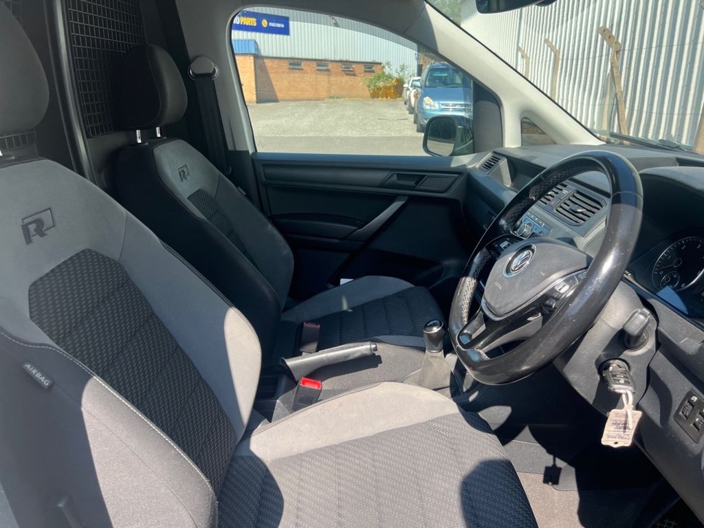 USED 2018 18 VOLKSWAGEN CADDY 2.0 TDI C20 BlueMotion Tech Highline Panel Van 5dr Diesel Manual SWB Euro 6 (s/s) (102 ps) ** GOLF GTI INTERIOR **
