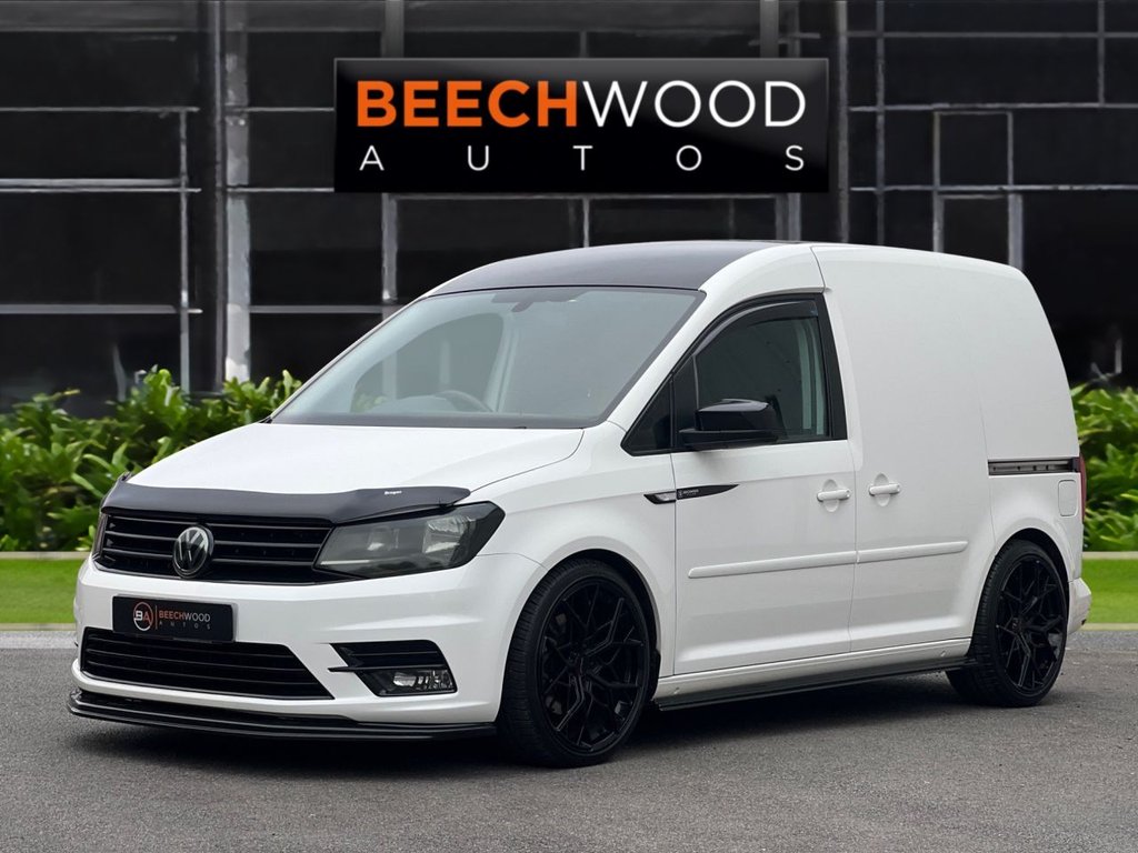USED 2018 18 VOLKSWAGEN CADDY 2.0 TDI C20 BlueMotion Tech Highline Panel Van 5dr Diesel Manual SWB Euro 6 (s/s) (102 ps) ** GOLF GTI INTERIOR **