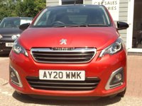 USED 2020 20 PEUGEOT 108 1.0 Allure Hatchback 5dr Petrol Manual Euro 6 (s/s) (72 ps) 
