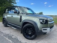 USED 2020 70 LAND ROVER DEFENDER 110 2.0 SD4 S SUV 5dr Diesel Auto 4WD Euro 6 (s/s) (200 ps) HEATED & COOLED FRONT SEATS + HEATED STEERING WHEEL + MERIDIAN SOUND SYSTEM + APPLE CARPLAY/ANDROID AUTO + 360 DEGREE PARKING AID WITH PARKING SENSORS + FINISHED IN PANGEA GREEN + DAB RADIO + CRUISE CONTROL + 10' TOUCHSCREEN DISPLAY + PRIVACY GLASS + AUTOMATIC HEADLIGHTS + LANE KEEP ASSIST + TRAFFIC SIGN RECOGNITION + 12-WAY SEMI POWERED FRONT SEATS + 19' BLACK ALLOY WHEELS WITH TPMS