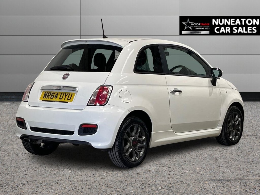 USED 2014 64 FIAT 500 1.2 S Hatchback 3dr Petrol Manual Euro 6 (s/s) (69 bhp) BLACK LEATHER TRIMMED INTERIOR