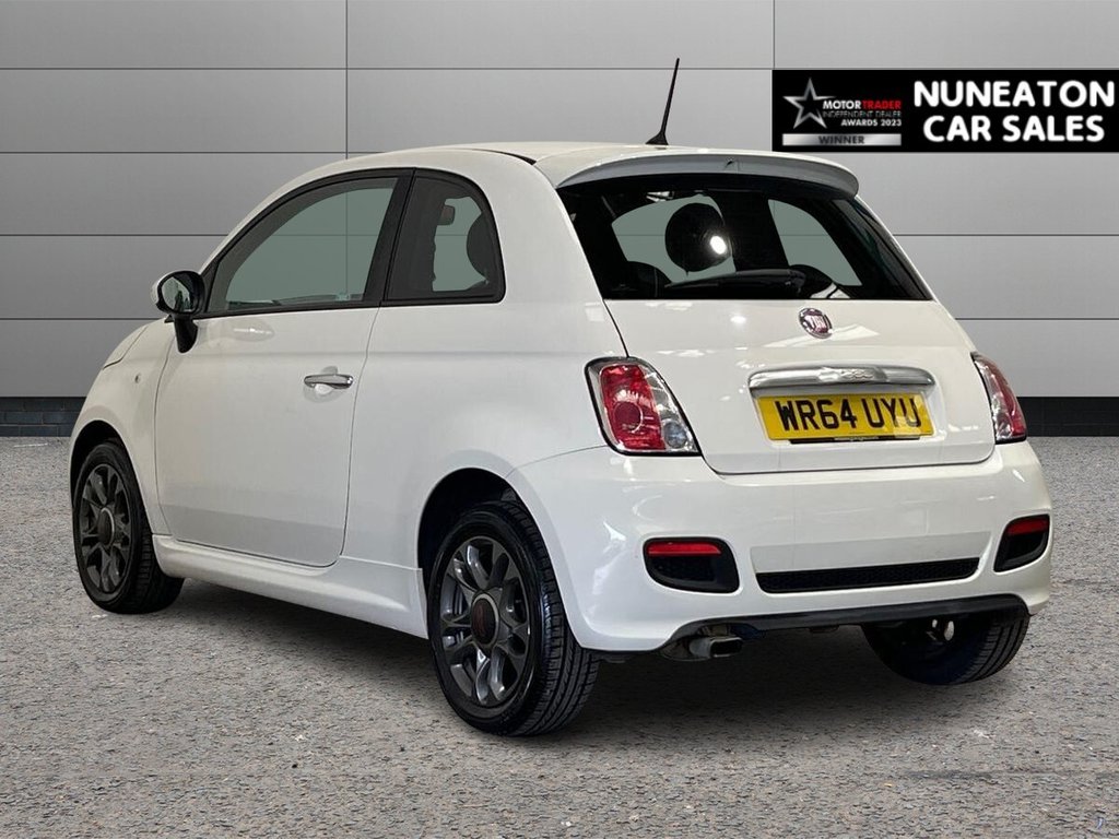 USED 2014 64 FIAT 500 1.2 S Hatchback 3dr Petrol Manual Euro 6 (s/s) (69 bhp) BLACK LEATHER TRIMMED INTERIOR