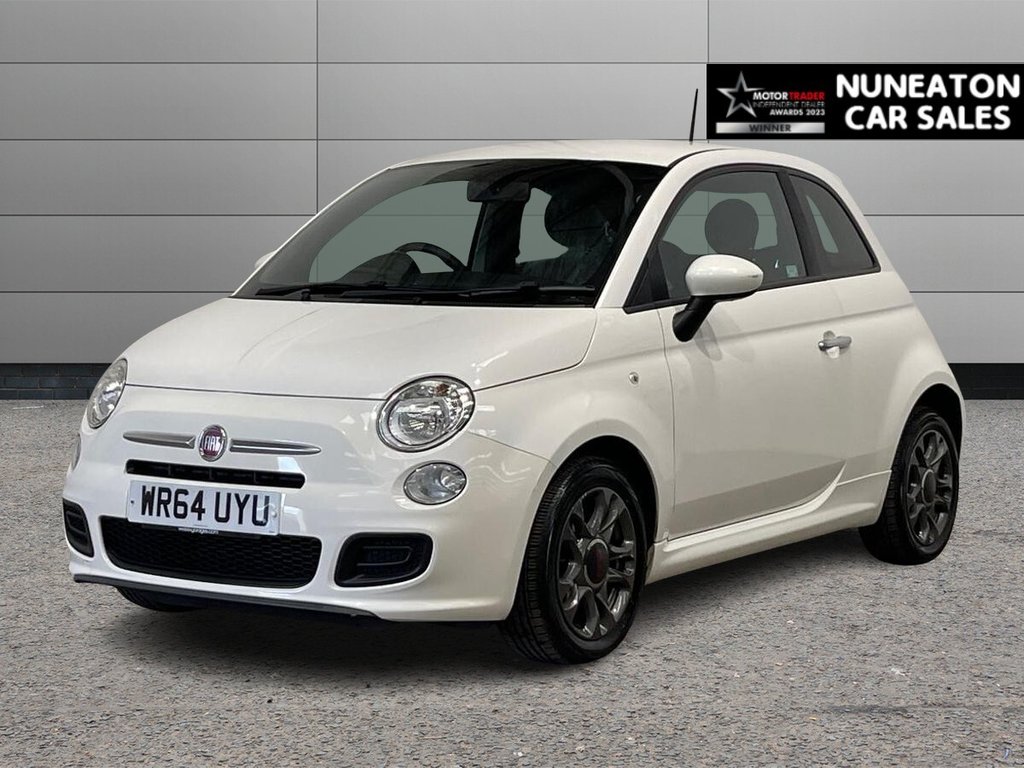 USED 2014 64 FIAT 500 1.2 S Hatchback 3dr Petrol Manual Euro 6 (s/s) (69 bhp) BLACK LEATHER TRIMMED INTERIOR