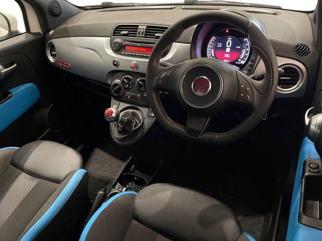 USED 2014 64 FIAT 500 1.2 S Hatchback 3dr Petrol Manual Euro 6 (s/s) (69 bhp) BLACK LEATHER TRIMMED INTERIOR