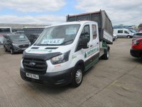 USED 2022 72 FORD TRANSIT 2.0 350 EcoBlue Leader Chassis Double Cab 4dr Diesel Manual RWD L3 Euro 6 (s/s) (130 ps) FORD TRANSIT CREW CAB TIPPER 72 PLATE 2022 YEAR NO VAT