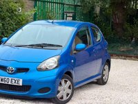 USED 2010 60 TOYOTA AYGO 1.0 VVT-i Blue Euro 4 3dr MOT OCT 2026-HPI CLEAR-2 KEYS