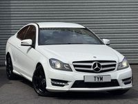 USED 2015 15 MERCEDES-BENZ C CLASS 2.1 C220 CDI AMG Sport Edition Coupe 2dr Diesel G-Tronic+ Euro 5 (s/s) (170 ps) WHITE+CLEANEXAMPLE+LOADED