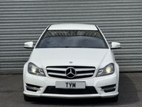 USED 2015 15 MERCEDES-BENZ C CLASS 2.1 C220 CDI AMG Sport Edition Coupe 2dr Diesel G-Tronic+ Euro 5 (s/s) (170 ps) WHITE+CLEANEXAMPLE+LOADED