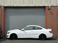 USED 2015 15 MERCEDES-BENZ C CLASS 2.1 C220 CDI AMG Sport Edition Coupe 2dr Diesel G-Tronic+ Euro 5 (s/s) (170 ps) WHITE+CLEANEXAMPLE+LOADED