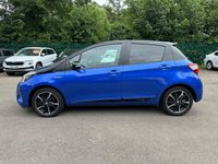 USED 2017 67 TOYOTA YARIS 1.5 VVT-h Blue Bi-Tone Hatchback 5dr Petrol Hybrid E-CVT Euro 6 (s/s) (100 ps) BY APPOINTMENT ONLY - Alloy Wheels, Air Con, Bluetooth, Rear Parking Camera, Cruise Control, MHEV, Lane Keep Assist, LED Lights.