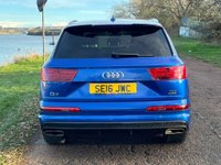 USED 2016 16 AUDI Q7 3.0 TDI V6 S line SUV 5dr Diesel Tiptronic quattro Euro 6 (s/s) (272 ps) 7 SEATS - SEPANG BLUE