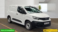USED 2023 23 PEUGEOT PARTNER White 1.5 BlueHDi Professional Premium+ van, 64,000 miles, Euro 6, 6-Speed manual, CarPlay/Android Auto, 8in Screen, Rear sensors. Plus VAT @ 20%! This 2023 Peugeot Partner is a practical choice for your business needs, having been maintained by only one owner since new. This standard panel van is powered by a 1.5 litre BlueHDi diesel engine, which produces 102 bhp and meets Euro 6 emission standards. The vehicle comes with an MOT valid until April 2027, providing peace of mind for the road ahead. Inside the cabin, you will find an 8 inch capacitive colour touchscreen that includes DAB radio, Bluetooth handsfree connectivity, and a USB soc
