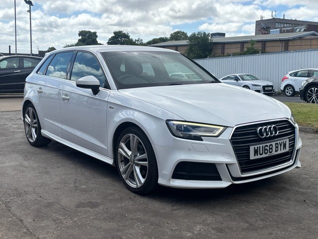 View our Audi A3 1.5 TFSI CoD 35 S line Sportback 5 Door Petrol Manual White Euro 6 
