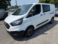 USED 2021 21 FORD TRANSIT CUSTOM 2.0 300 EcoBlue Leader Crew Van Double Cab 5dr Diesel Manual L2 H1 Euro 6 (s/s) (105 ps) 