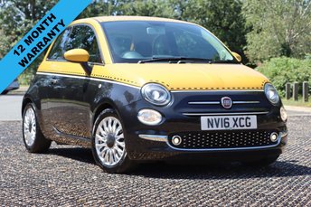 2016 FIAT 500 1.2 Lounge Hatchback 3dr Petrol Manual Euro 6 (s/s) (69 bhp) &pound;5290.00