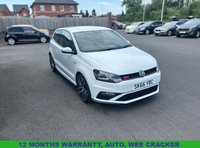 USED 2016 66 VOLKSWAGEN POLO 1.8 TSI BlueMotion Tech GTI Hatchback 3dr Petrol DSG Euro 6 (s/s) (192 ps) 12 MONTH' S WARRANTY,   AUTO