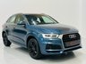 USED 2017 17 AUDI Q3 1.4 TFSI CoD S line Edition SUV 5dr Petrol Manual Euro 6 (s/s) (150 ps) Metallic Blue with Black S Line Interior | Bluetooth Media | Sat Nav | Full Service History | ULEZ OK