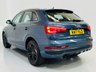 USED 2017 17 AUDI Q3 1.4 TFSI CoD S line Edition SUV 5dr Petrol Manual Euro 6 (s/s) (150 ps) Metallic Blue with Black S Line Interior | Bluetooth Media | Sat Nav | Full Service History | ULEZ OK