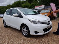 USED 2012 62 TOYOTA YARIS 1.33 Dual VVT-i TR Euro 5 5dr FSH+ULEZ FREE+PARKING-CAMERA