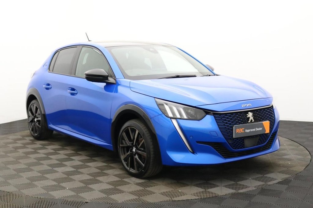 USED 2023 73 PEUGEOT E-208 50kWh GT Hatchback 5dr Electric Auto (7.4kW Charger) (136 ps) Car Play, Rear Camera, Sat Nav