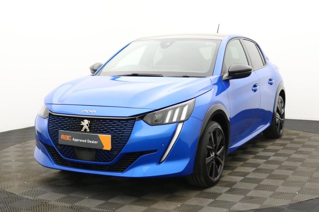 USED 2023 73 PEUGEOT E-208 50kWh GT Hatchback 5dr Electric Auto (7.4kW Charger) (136 ps) Car Play, Rear Camera, Sat Nav