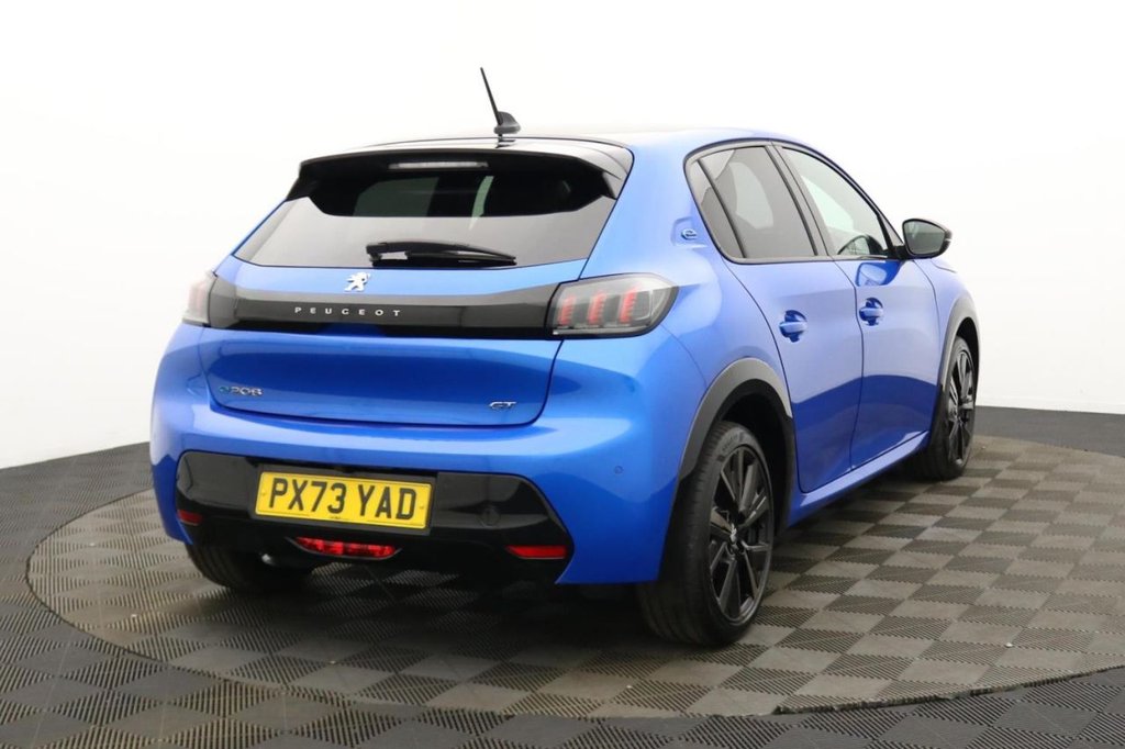 USED 2023 73 PEUGEOT E-208 50kWh GT Hatchback 5dr Electric Auto (7.4kW Charger) (136 ps) Car Play, Rear Camera, Sat Nav