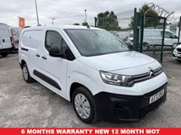 USED 2023 72 CITROEN BERLINGO 1.5 BlueHDi 950 Enterprise Edition XL Panel Van 6dr Diesel Manual LWB Euro 6 (s/s) (100 ps) 1 OWNER 53K FSH FREE WTY NEW MOT