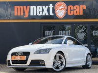 USED 2012 12 AUDI TT 2.0 TDI S line Coupe 3dr Diesel Manual quattro Euro 5 (170 ps) Xenon Plus Headlights with LED Daytime Running Lights, Audi Exclusive Leather Steering Wheel Rim, Audi Exclusive Fine Nappa Leather Extended, Audi Exclusive Line, BOSE Sound System, Cruise Control, Heated Front Seats, Mobile Telephone Prep. - Bluetooth Interface, Privacy Glass, Acoustic Parking System (Rear Only), Alloy Wheels-9Jx19in 5 Segment-Spoke Design, Xenon Plus Headlights. White 4 seats. Side Airbags; Electronic Stability Program (ESP); Immobiliser; CD Player; Alarm; Safety Belt Pretensi