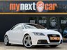 USED 2012 12 AUDI TT 2.0 TDI S line Coupe 3dr Diesel Manual quattro Euro 5 (170 ps) Xenon Plus Headlights with LED Daytime Running Lights, Audi Exclusive Leather Steering Wheel Rim, Audi Exclusive Fine Nappa Leather Extended, Audi Exclusive Line, BOSE Sound System, Cruise Control, Heated Front Seats, Mobile Telephone Prep. - Bluetooth Interface, Privacy Glass, Acoustic Parking System (Rear Only), Alloy Wheels-9Jx19in 5 Segment-Spoke Design, Xenon Plus Headlights. White 4 seats. Side Airbags; Electronic Stability Program (ESP); Immobiliser; CD Player; Alarm; Safety Belt Pretensi
