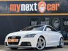 USED 2012 12 AUDI TT 2.0 TDI S line Coupe 3dr Diesel Manual quattro Euro 5 (170 ps) Xenon Plus Headlights with LED Daytime Running Lights, Audi Exclusive Leather Steering Wheel Rim, Audi Exclusive Fine Nappa Leather Extended, Audi Exclusive Line, BOSE Sound System, Cruise Control, Heated Front Seats, Mobile Telephone Prep. - Bluetooth Interface, Privacy Glass, Acoustic Parking System (Rear Only), Alloy Wheels-9Jx19in 5 Segment-Spoke Design, Xenon Plus Headlights. White 4 seats. Side Airbags; Electronic Stability Program (ESP); Immobiliser; CD Player; Alarm; Safety Belt Pretensi