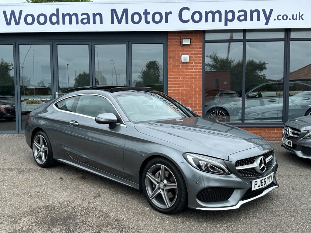 USED 2016 66 MERCEDES-BENZ C CLASS 2.1 C220d AMG Line (Premium) Coupe 2dr Diesel G-Tronic+ Euro 6 (s/s) (170 ps) High Spec FSH Reverse Cam Stunning