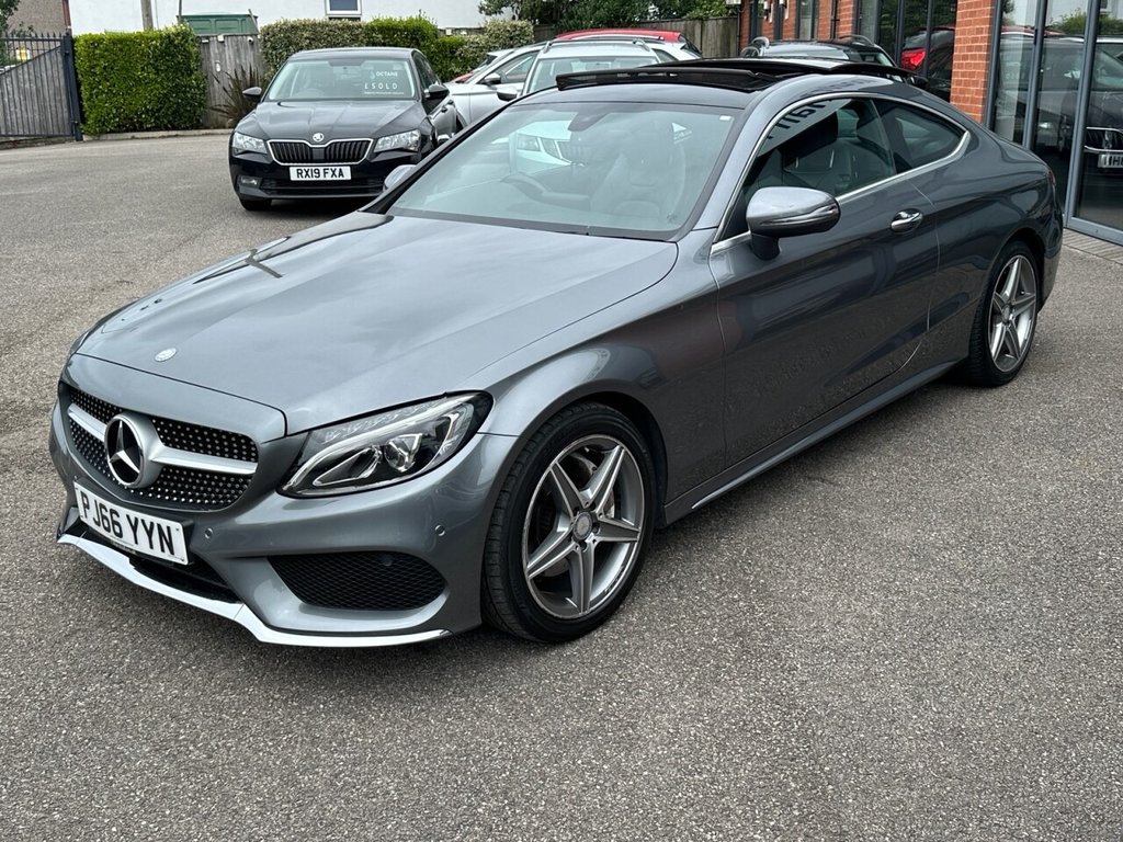 USED 2016 66 MERCEDES-BENZ C CLASS 2.1 C220d AMG Line (Premium) Coupe 2dr Diesel G-Tronic+ Euro 6 (s/s) (170 ps) High Spec FSH Reverse Cam Stunning