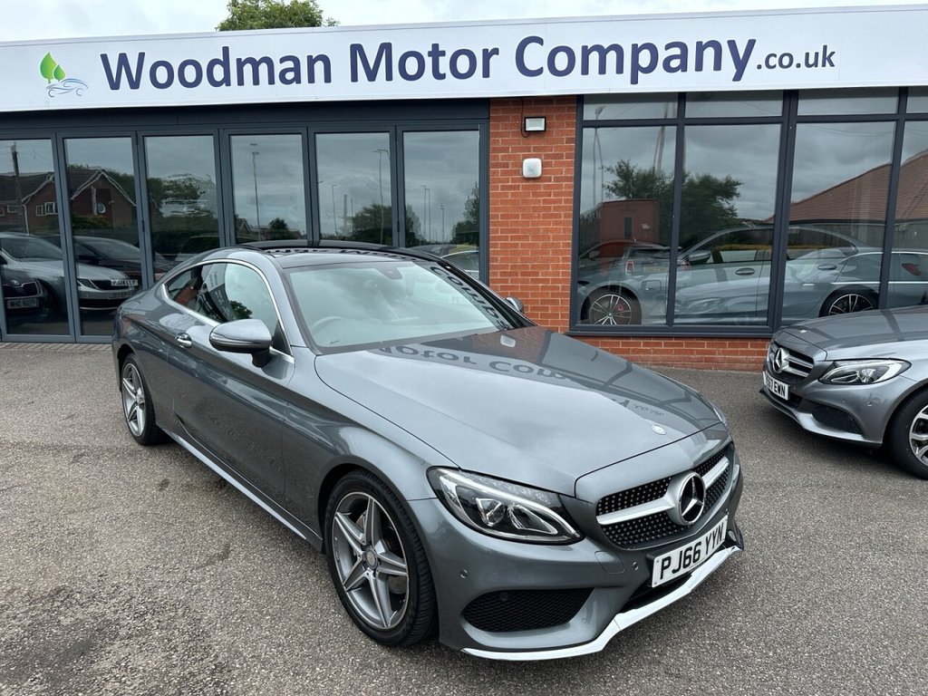USED 2016 66 MERCEDES-BENZ C CLASS 2.1 C220d AMG Line (Premium) Coupe 2dr Diesel G-Tronic+ Euro 6 (s/s) (170 ps) High Spec FSH Reverse Cam Stunning
