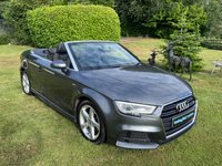 USED 2016 66 AUDI A3 CABRIOLET 1.4 TFSI CoD S line Convertible 2dr Petrol Manual Euro 6 (s/s) (150 ps) PARKING SENSORS FRONT AND REAR