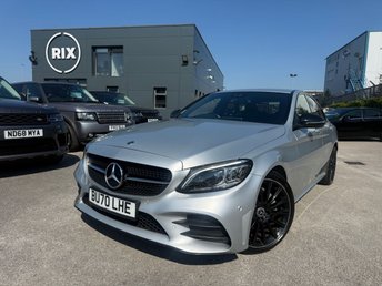 2020 MERCEDES-BENZ C CLASS 2.0 C220d AMG Line (Premium) Saloon 4dr Diesel G-Tronic+ Euro 6-2 OWNER CAR FINISHED IN IRIDIUM SILVER WITH BLACK LEATHER UPHOLSTERY-SMARTPHONE INTEGRATION PACKAGE-REVERSE CAMERA-ACTIVE PARK ASSIST-ELECTRIC MEMORY SEAT-ELECTRIC FOLDING MIRRORS-BLUETOOTH-CRUISE CONTROL-SATNAV-DAB RADIO-AMBIENT LIGHTING-AUTOMATIC HIGH BEAM CONTROL-HEATED SEATS-KEYLESS START-WIRELESS CHARGING-NIGHT PACKAGE-19" AMG MULTISPOKE ALLOYS-LOVELY EXAMPLE &pound;19999.00
