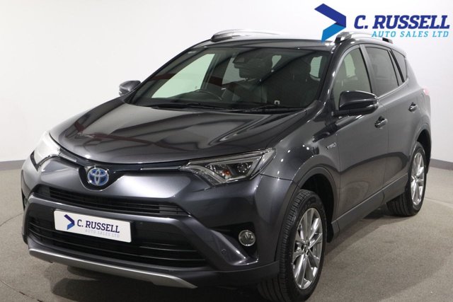 View our Toyota Rav4 2.5 VVT-h Excel SUV 5dr Petrol Hybrid CVT 4WD Euro 6 (s/s) (Safety Sense, Nav) (197 ps)