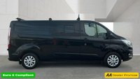 USED 2021 71 FORD TRANSIT CUSTOM Black 2.0 300 EcoBlue Limited L2 van, 26,700 miles, Rear seats & windows Conversion, Euro 6, 6-Speed manual, A/C, alloys, F&R sensors. Plus VAT @ 20%! This 2021 Ford Transit Custom 300 Limited has been maintained by only one owner and has covered just 26,700 miles. This 2.0 litre diesel van is a Limited trim model, featuring the Euro 6 emission standard and an MOT valid until October 2026. Inside, the cabin is equipped with front manual air conditioning and the ICE Feature Pack 21, which includes Bluetooth connectivity for your devices. The vehicle also comes with the Visibility Pack High, providing automatic headlights with a follow me home f