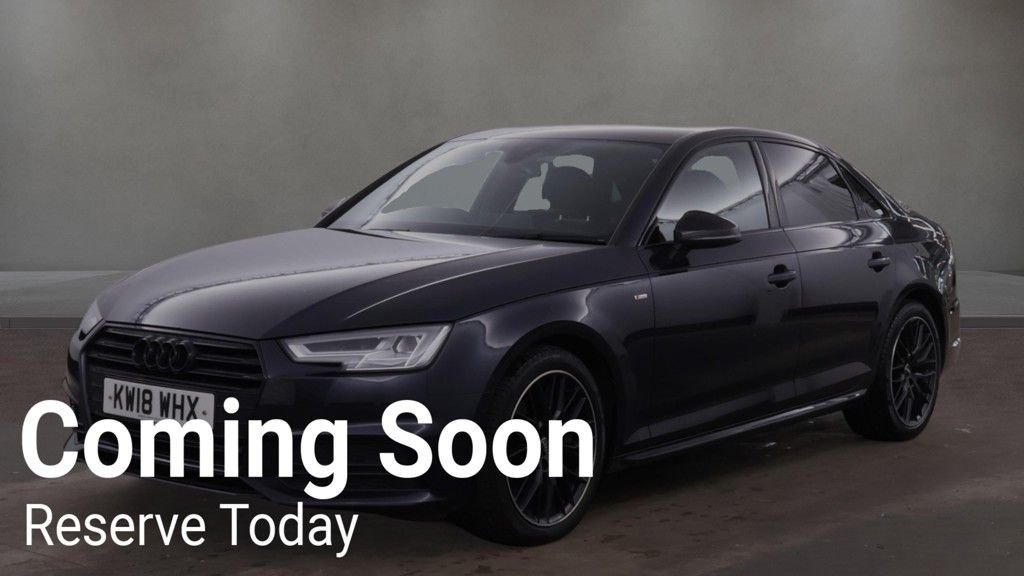 USED 2018 18 AUDI A4 2.0 TDI Black Edition Saloon 4dr Diesel S Tronic Euro 6 (s/s) (150 ps) 2 KEYS / LONG MOT