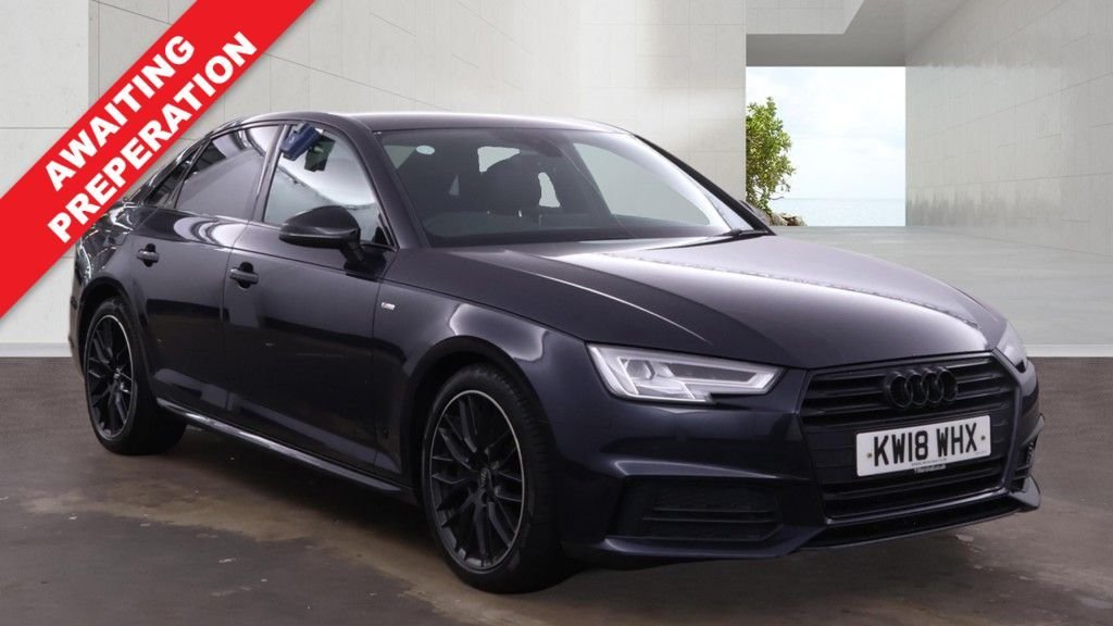 USED 2018 18 AUDI A4 2.0 TDI Black Edition Saloon 4dr Diesel S Tronic Euro 6 (s/s) (150 ps) 2 KEYS / LONG MOT