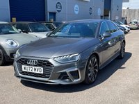 USED 2022 72 AUDI A4 2.0 TFSI 35 S line Saloon 4dr Petrol S Tronic Euro 6 (s/s) (150 ps) CAR PLAY + LED LIGHTS + NAV