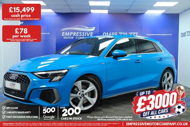 View our Audi A3 1.5 TFSI 35 S line Sportback 5dr Petrol Manual Euro 6 (s/s) (150 ps)