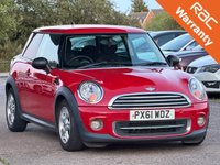 USED 2011 61 MINI HATCH 1.6 One Hatchback 3dr Petrol Manual Euro 5 (98 ps) **HPI CLEAR~FRESH MOT+SVS**
