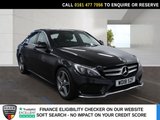 USED 2018 18 MERCEDES-BENZ C CLASS 2.0 C200 AMG Line Saloon 4dr Petrol G-Tronic+ Euro 6 (s/s) (184 ps) FULL HISTORY+SAT NAV+LEATHER