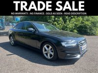 USED 2014 14 AUDI A4 2.0 TDI SE Technik Saloon 4dr Diesel Manual Euro 5 (s/s) (143 ps) CAT N / TRADE SALE / CAT N